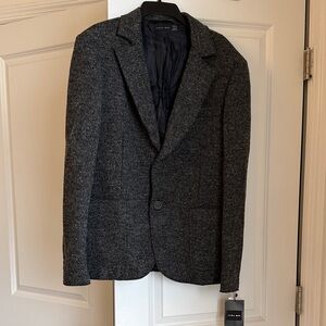 Zara Men's Charcoal Herringbone Blazer